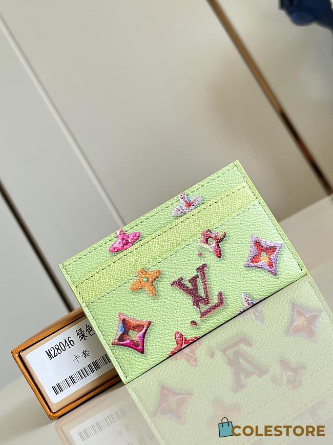 Colestore  Louis Vuitton Double Card Holder Pistachio M28046 11 x 7 x 1.5 cm - 1