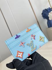 Colestore  Louis Vuitton Double Card Holder Blueberry 11 x 7 x 1.5 cm - 3