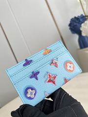Colestore  Louis Vuitton Double Card Holder Blueberry 11 x 7 x 1.5 cm - 2