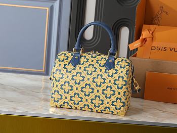 Colestore Louis Vuitton Speedy Trunk 20 Blue/Gold  20.5 x 16 x 11cm