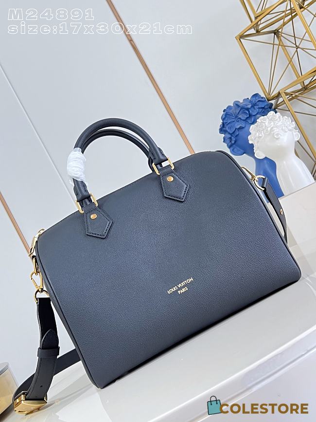 Colestore Louis Vuitton Speedy Soft 30 Black Grained Calf leather M24891 17 x 30 x 21cm - 1
