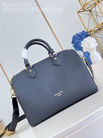 Colestore Louis Vuitton Speedy Soft 30 Black Grained Calf leather M24891 17 x 30 x 21cm
