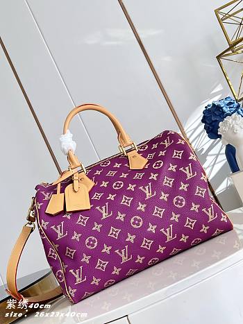 Colestore Louis Vuitton Speedy P9 Bandoulière 40 Golden Lotus Purple 26 x 23 x 40cm