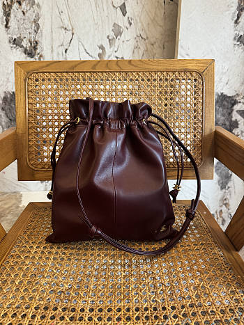 Colestore  Celine Small Crystal Pouch in Lambskin Syrah 29 x 32 x 0.5 cm