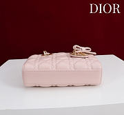 Colestore Dior Mini Lady D-Joy Bag Rose Soupir Cannage Lambskin 19 x 10.5  x 5.5cm   - 6