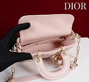 Colestore Dior Mini Lady D-Joy Bag Rose Soupir Cannage Lambskin 19 x 10.5  x 5.5cm   - 3