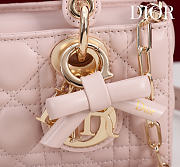 Colestore Dior Mini Lady D-Joy Bag Rose Soupir Cannage Lambskin 19 x 10.5  x 5.5cm   - 2