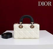 Colestore Dior Mini Lady D-Joy Bag Two-Tone Latte and Black Cannage Lambskin 19 x 10.5  x 5.5cm   - 6