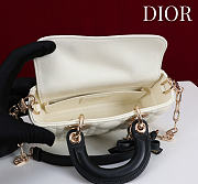 Colestore Dior Mini Lady D-Joy Bag Two-Tone Latte and Black Cannage Lambskin 19 x 10.5  x 5.5cm   - 3