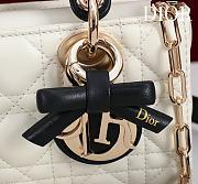Colestore Dior Mini Lady D-Joy Bag Two-Tone Latte and Black Cannage Lambskin 19 x 10.5  x 5.5cm   - 2