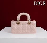 Colestore Dior Small Lady D-Joy Bag Rose Soupir Cannage Lambskin  22 x 11  x 6cm - 6