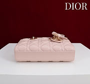 Colestore Dior Small Lady D-Joy Bag Rose Soupir Cannage Lambskin  22 x 11  x 6cm - 5