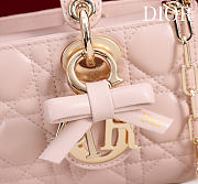 Colestore Dior Small Lady D-Joy Bag Rose Soupir Cannage Lambskin  22 x 11  x 6cm - 3