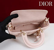 Colestore Dior Small Lady D-Joy Bag Rose Soupir Cannage Lambskin  22 x 11  x 6cm - 2
