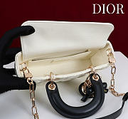 Colestore Dior Small Lady D-Joy Bag Two-Tone Latte and Black Cannage Lambskin 22 x 11  x 6cm - 3