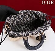 Colestore Dior Small Lady D-Joy Bag Natural Wicker with Black 22x12x6.5cm - 2