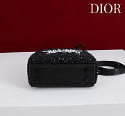 Colestore Dior Mini Lady Dior Bag with Beaded “Christian Dior” Embroidery 12x10.2x5cm - 6