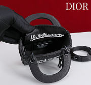 Colestore Dior Mini Lady Dior Bag with Beaded “Christian Dior” Embroidery 12x10.2x5cm - 2