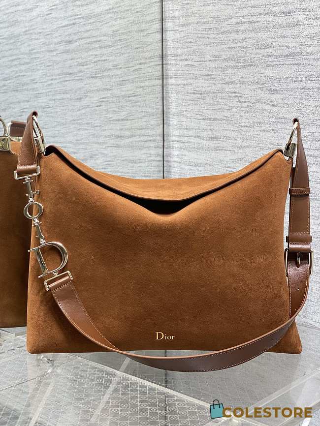 Colestore Dior Hobo Bag in Suede Calfskin Caramel 39x29x11cm - 1