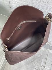 Colestore Dior Hobo Bag in Suede Calfskin Dark Brown 39x29x11cm - 5