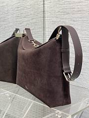 Colestore Dior Hobo Bag in Suede Calfskin Dark Brown 39x29x11cm - 4