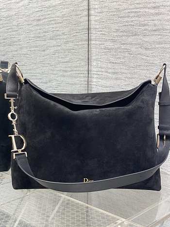 Colestore Dior Hobo Bag in Suede Calfskin Black 39x29x11cm