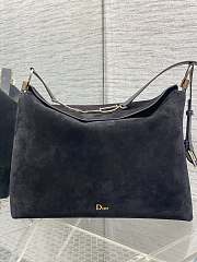 Colestore Dior Hobo Bag in Suede Calfskin Black 39x29x11cm - 5