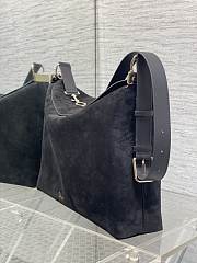 Colestore Dior Hobo Bag in Suede Calfskin Black 39x29x11cm - 4