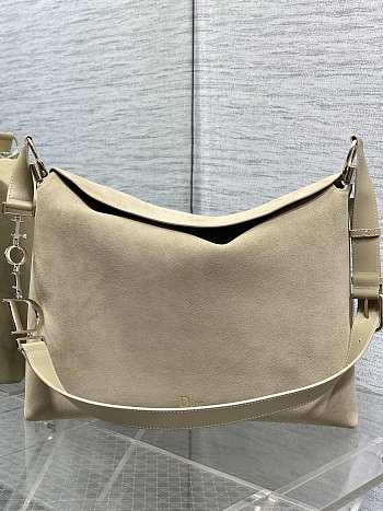 Colestore Dior Hobo Bag in Suede Calfskin Light Beige  39x29x11cm