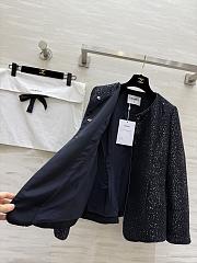 Colestore Chanel Tweed Jacket Black, Metallic Thread - 2