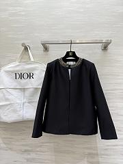 Colestore Dior Black Wool & Silk Jacket with Embroidered - 1