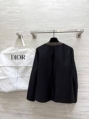 Colestore Dior Black Wool & Silk Jacket with Embroidered - 6