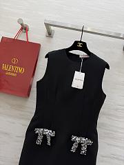 Colestore Valentino Sleeveless Mini Dress with Crystal Bow Details Black - 3