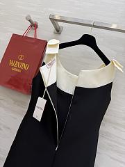Colestore Valentino Sleeveless Mini Dress with Crystal Embellished Yoke Black / Ivory - 6