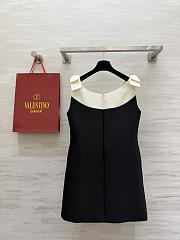 Colestore Valentino Sleeveless Mini Dress with Crystal Embellished Yoke Black / Ivory - 2