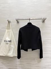 Colestore Celine Short Military Jacket in Wool  Black - 6