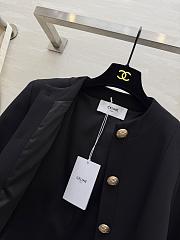 Colestore Celine Short Military Jacket in Wool  Black - 5