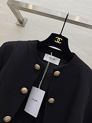 Colestore Celine Short Military Jacket in Wool  Black - 4
