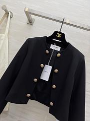 Colestore Celine Short Military Jacket in Wool  Black - 2
