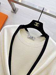Colestore Hermes Cashmere Knit Sweater with Attached Shawl Ivory - 6
