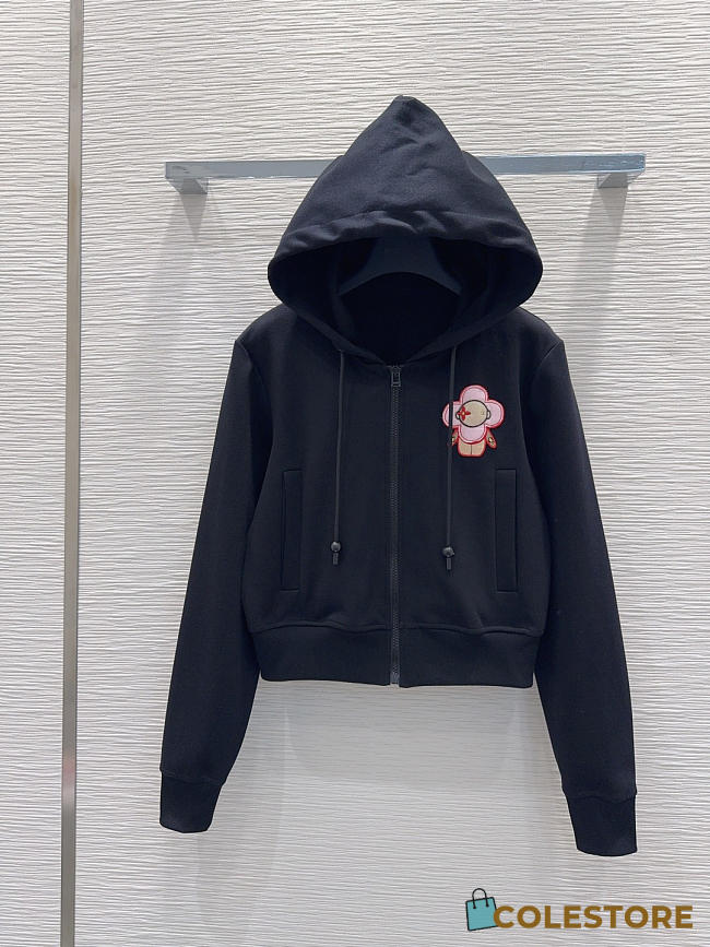 Colestore  Louis Vuitton Vivienne Patch Hoodie Black - 1