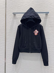 Colestore  Louis Vuitton Vivienne Patch Hoodie Black - 1