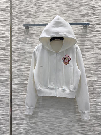 Colestore  Louis Vuitton Vivienne Patch Hoodie White