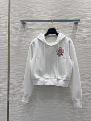 Colestore  Louis Vuitton Vivienne Patch Hoodie White - 2