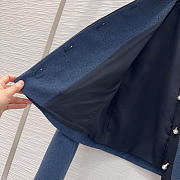 Colestore  Dior Cropped Jacket Navy Blue Virgin Wool-Cotton-Blend Bouclé - 6