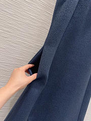 Colestore  Dior Straight Dress Navy Blue Virgin Wool-Cotton-Blend Bouclé - 6
