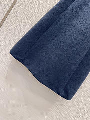 Colestore  Dior Straight Dress Navy Blue Virgin Wool-Cotton-Blend Bouclé - 2