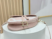 Colestore Dior Saddle Bag with Strap Rose Soupir Dior Oblique Jacquard and White Lace 24×16×18cm - 5