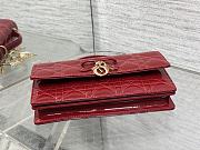 Colestore Dior My Dior Mini Bag Cherry Red Patent Calfskin Cannage 21x11x5cm - 5
