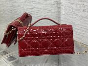 Colestore Dior My Dior Mini Bag Cherry Red Patent Calfskin Cannage 21x11x5cm - 2
